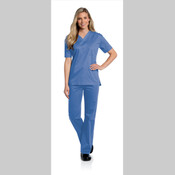 4139 UNISEX MECHANICAL STRETCH V-NECK 
