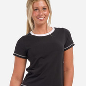 Women's Contrast Stitch Baby Tee