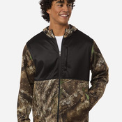 Unisex Realtree® Performance Colorblocked Full-Zip Hooded Sweatshirt