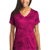 Ladies CamoHex V Neck T