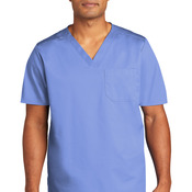 Unisex WorkFlex  Chest Pocket V Neck Top